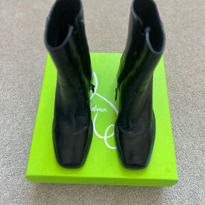 Black Leather Ankle Boots